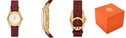 Tory Burch Women's Red Leather Strap Watch 32mm
